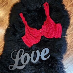 Smart & Sexy Women's Red Signature Lace Unlined Underwire Bra 40C